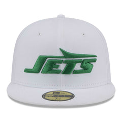 New York Jets New Era Wordmark Omaha 59FIFTY Fitted Hat - White - NFL