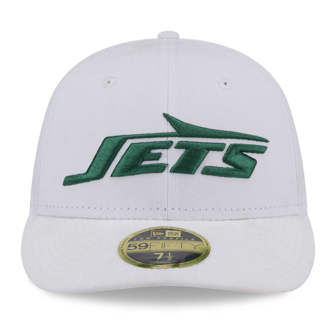 New York Jets New Era Wordmark Omaha Low Profile 59FIFTY Fitted Hat - White - NFL