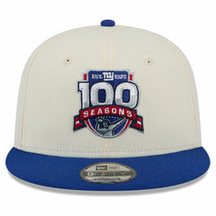 New York Giants New Era 100th Season Two-Tone 9FIFTY Snapback Hat - Cream/Royal - NFL