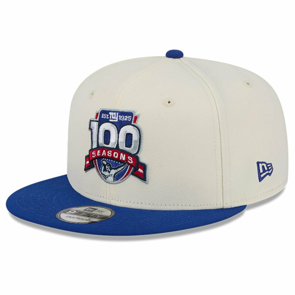 New York Giants New Era 100th Season Two-Tone 9FIFTY Snapback Hat - Cream/Royal - NFL