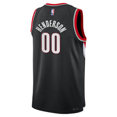 Nike Scoot Henderson Portland Trail Blazers Youth Swingman Jersey Icon Edition Black