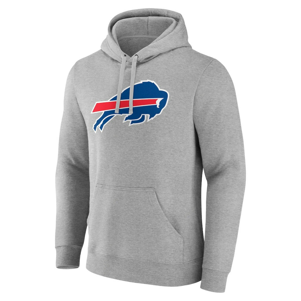 Josh Allen Buffalo Bills Icon Player Name & Number Pullover Hoodie - Gray - NFL