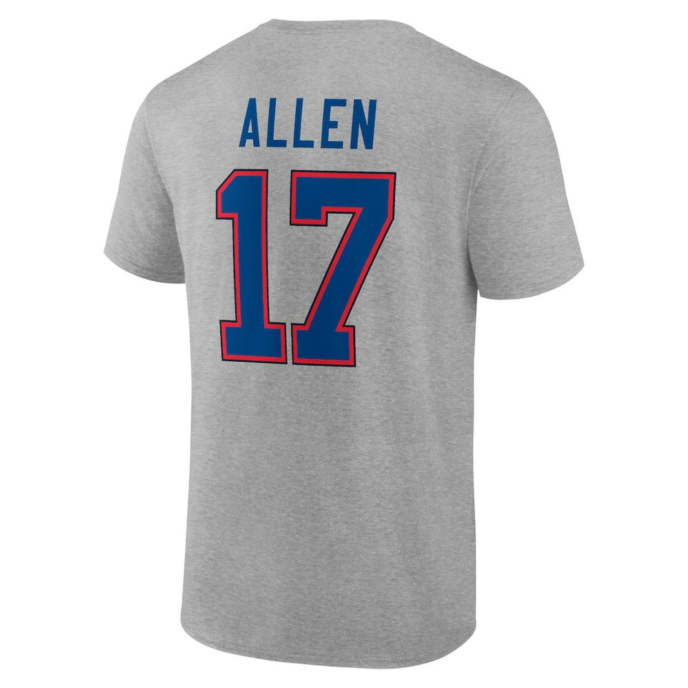 Josh Allen Buffalo Bills Icon Player Name & Number T-Shirt - Gray - NFL