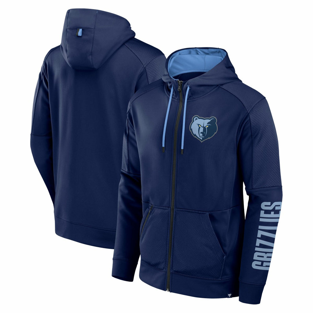 Fanatics Memphis Grizzlies Baller Defender Performance Full-Zip Hoodie Navy