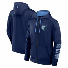 Fanatics Memphis Grizzlies Baller Defender Performance Full-Zip Hoodie Navy