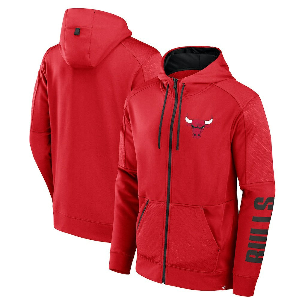 Fanatics Chicago Bulls Baller Defender Performance Full-Zip Hoodie Red