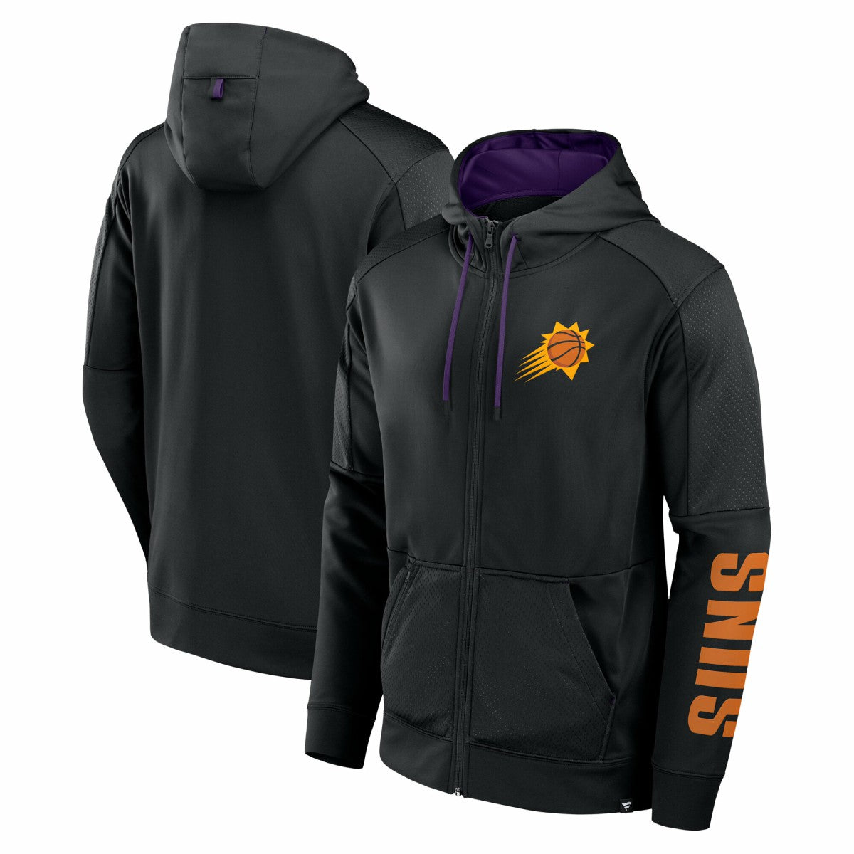 Fanatics Phoenix Suns Baller Defender Performance Full-Zip Hoodie Black