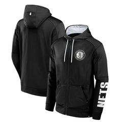 Fanatics Brooklyn Nets Baller Defender Performance Full-Zip Hoodie Black