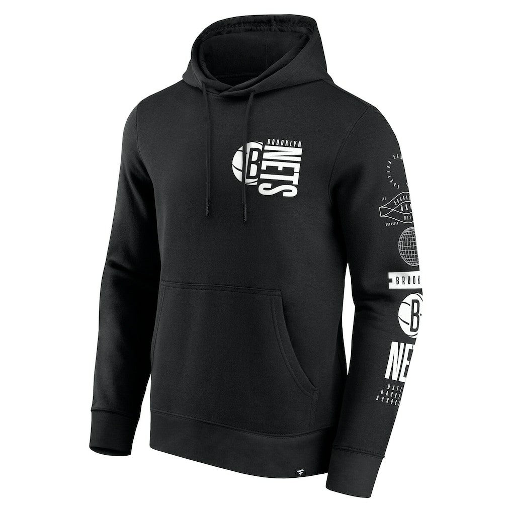 Fanatics Brooklyn Nets Game Time Crossover Pullover Hoodie Black