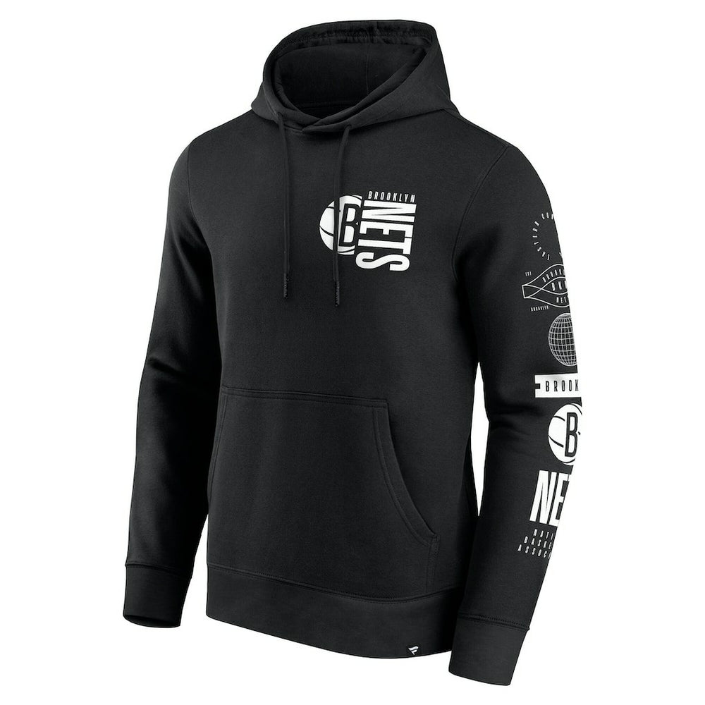 Fanatics Brooklyn Nets Game Time Crossover Pullover Hoodie Black