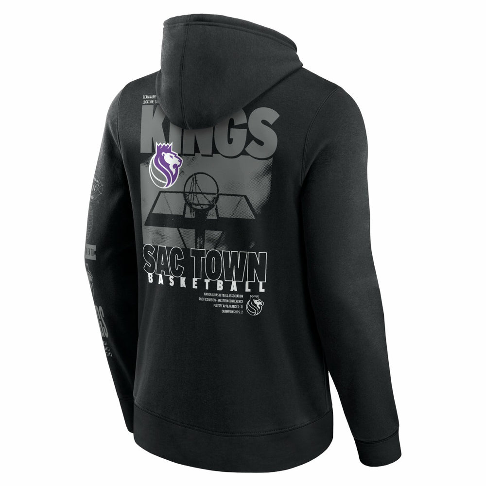 Fanatics Sacramento Kings Game Time Crossover Pullover Hoodie Black