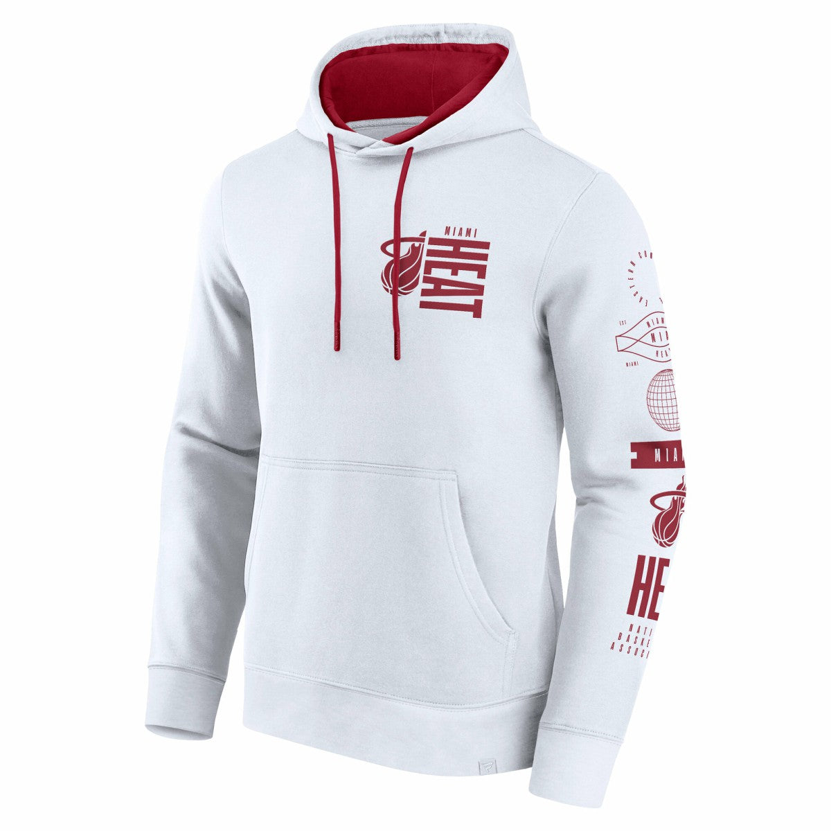 Fanatics Miami Heat Game Time Crossover Pullover Hoodie White