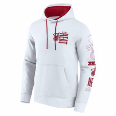 Fanatics Miami Heat Game Time Crossover Pullover Hoodie White