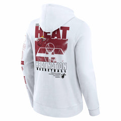 Fanatics Miami Heat Game Time Crossover Pullover Hoodie White
