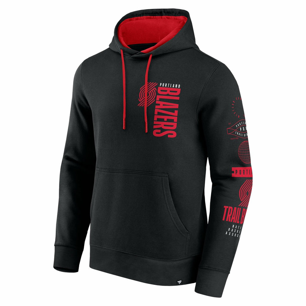 Fanatics Portland Trail Blazers Game Time Crossover Pullover Hoodie Black