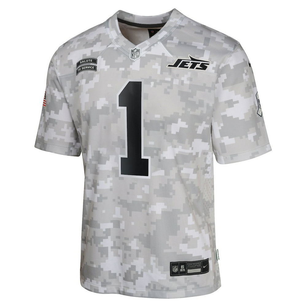 Sauce Gardner New York Jets Youth 2024 Salute to Service Game Jersey - Arctic Camo - Nike