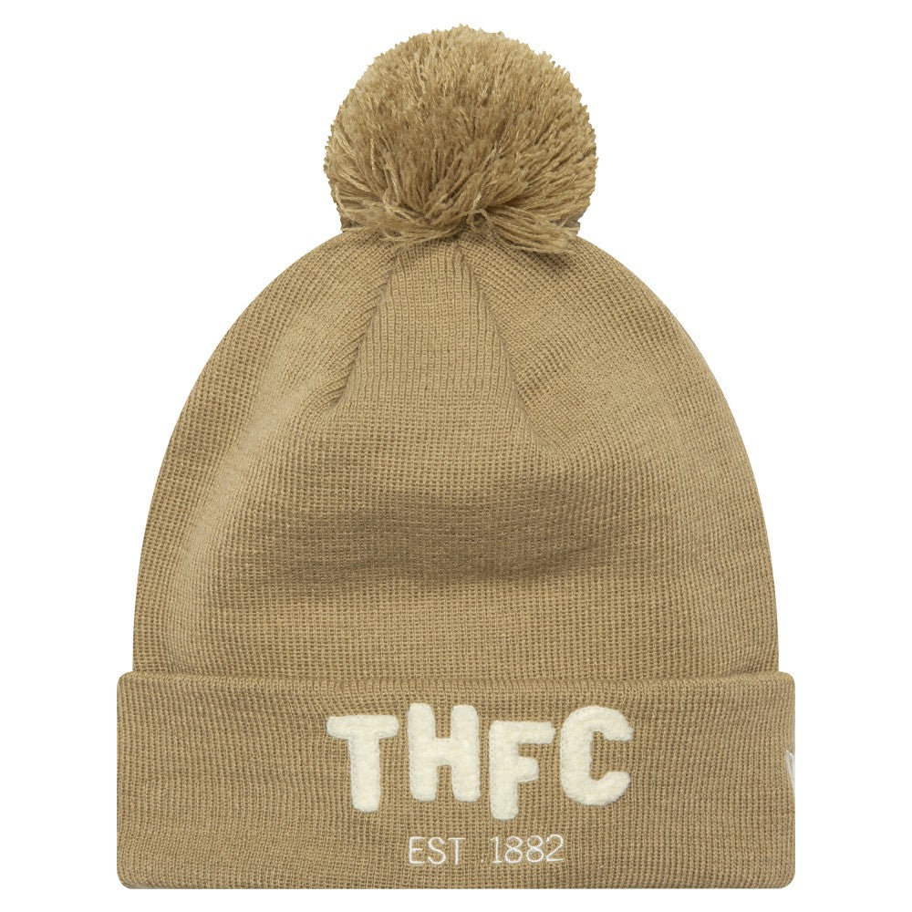 New Era - Tottenham Hotspur New Era Boucle Cuffed Knit Hat with Pom - Tan