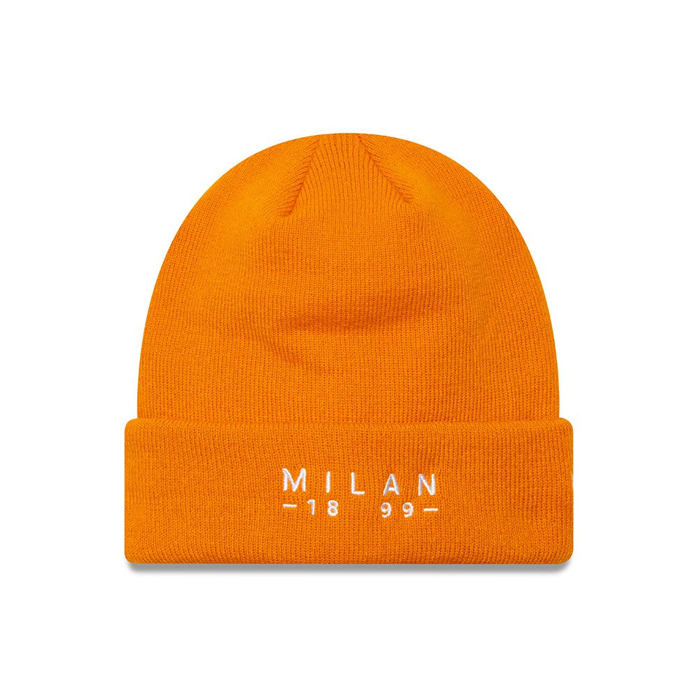 New Era - AC Milan New Era Wordmark Cuffed Knit Hat - Orange