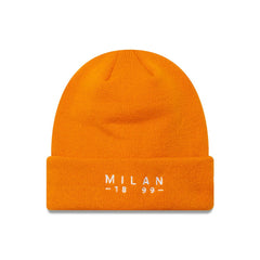 New Era - AC Milan New Era Wordmark Cuffed Knit Hat - Orange