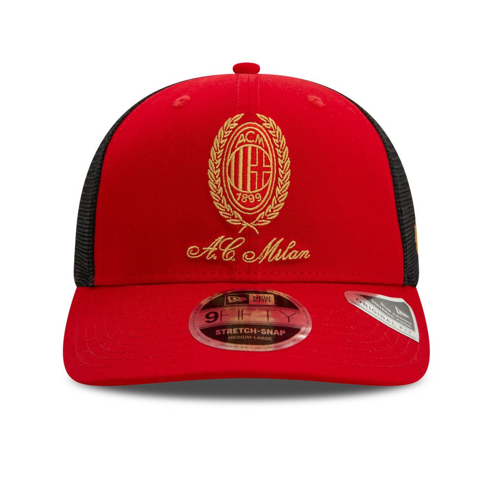 New Era - AC Milan New Era Heritage Gold Original Fit 9FIFTY Stretch-Snap Hat - Red