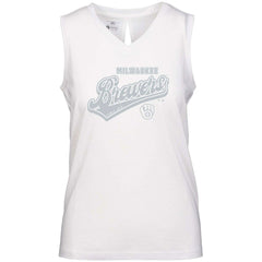 Milwaukee Brewers Levelwear Women's  Paisley Sweep V-Neck Tank Top Outlet