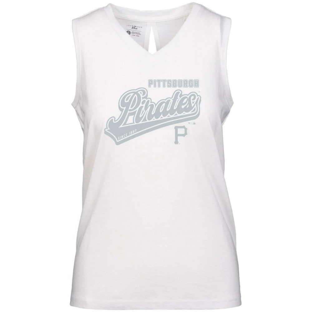 Pittsburgh Pirates Levelwear Women's  Paisley Sweep V-Neck Tank Top Near Me