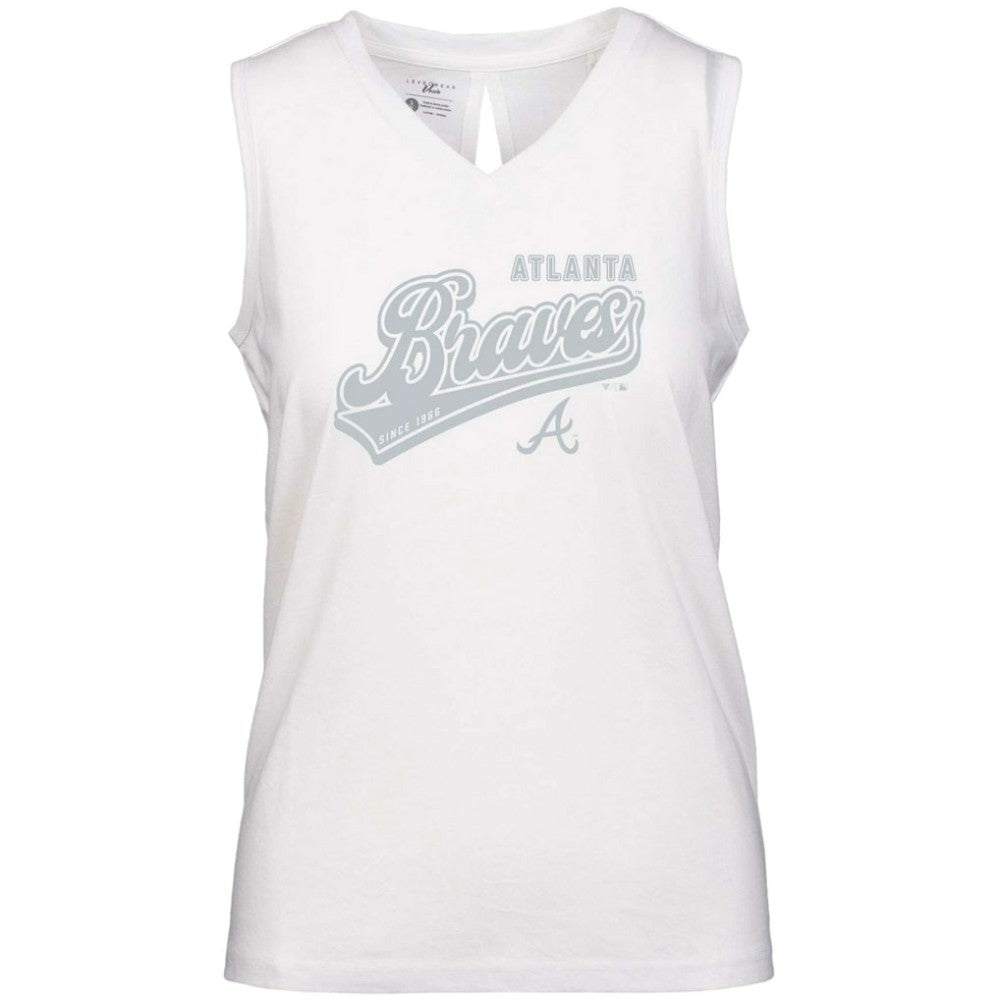 Atlanta Braves Levelwear Women's  Paisley Sweep V-Neck Tank Top Sale