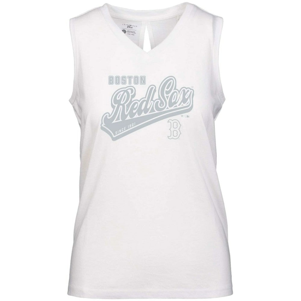 Boston Red Sox Levelwear Women's  Paisley Sweep V-Neck Tank Top Near Me