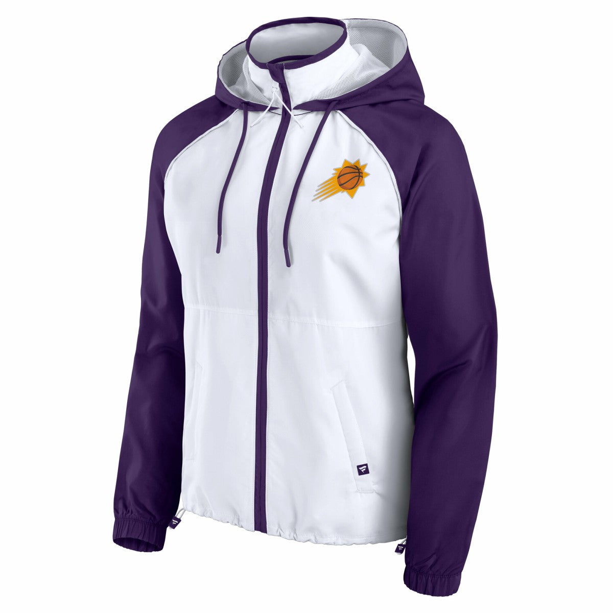 Fanatics Phoenix Suns Women's Anorak Raglan Full-Zip Hoodie Jacket White/Purple