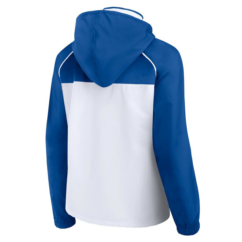 Fanatics Philadelphia 76ers Women's Anorak Raglan Full-Zip Hoodie Jacket White/Royal