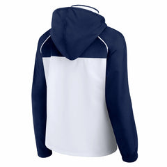 Fanatics Minnesota Timberwolves Women's Anorak Raglan Full-Zip Hoodie Jacket White/Navy