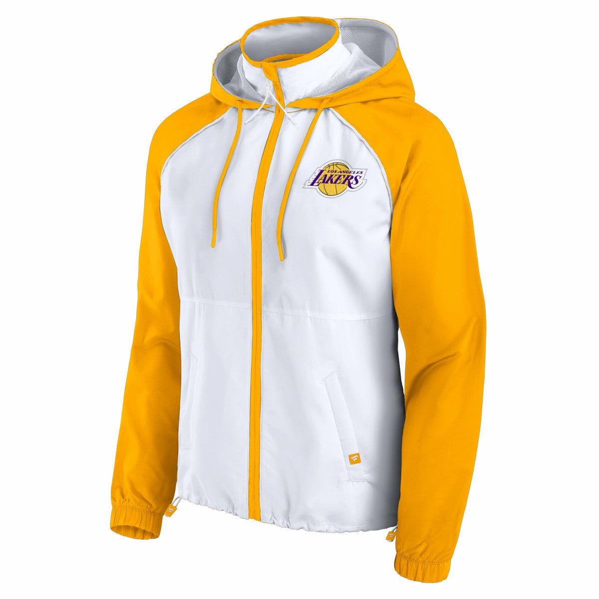 Fanatics Los Angeles Lakers Women's Anorak Raglan Full-Zip Hoodie Jacket White/Gold