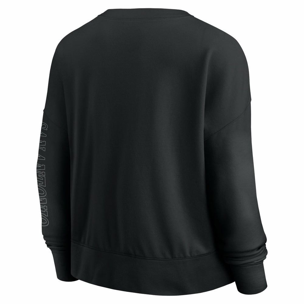 Fanatics San Antonio Spurs Women's Oversized Game Day Pullover Sweatshirt Black