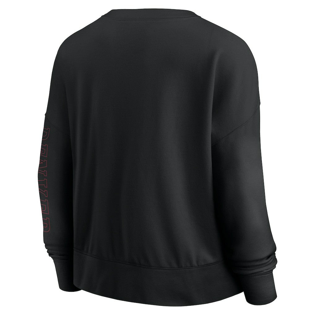 Fanatics Chicago Bulls Women's Oversized Game Day Pullover Sweatshirt Black