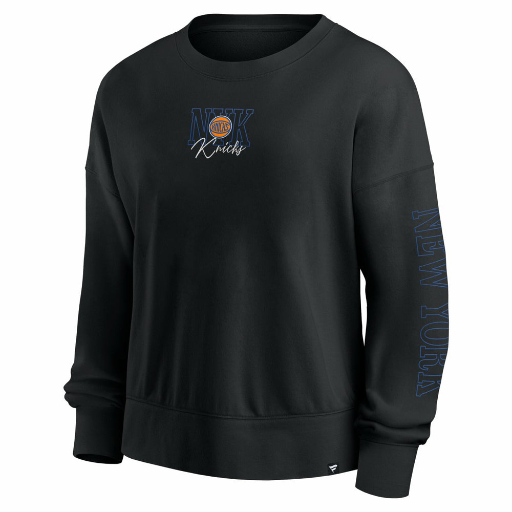 Fanatics New York Knicks Women's Oversized Game Day Pullover Sweatshirt Black