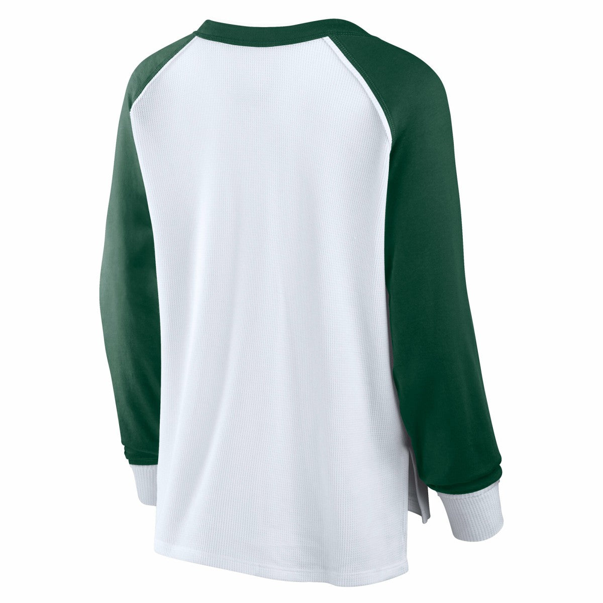 Fanatics Milwaukee Bucks Women's Open Lane Waffle Long Sleeve V-Neck T-Shirt White