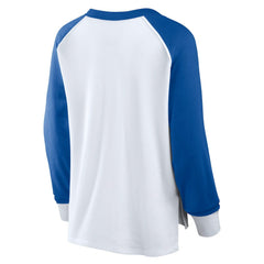 Fanatics Philadelphia 76ers Women's Open Lane Waffle Long Sleeve V-Neck T-Shirt White
