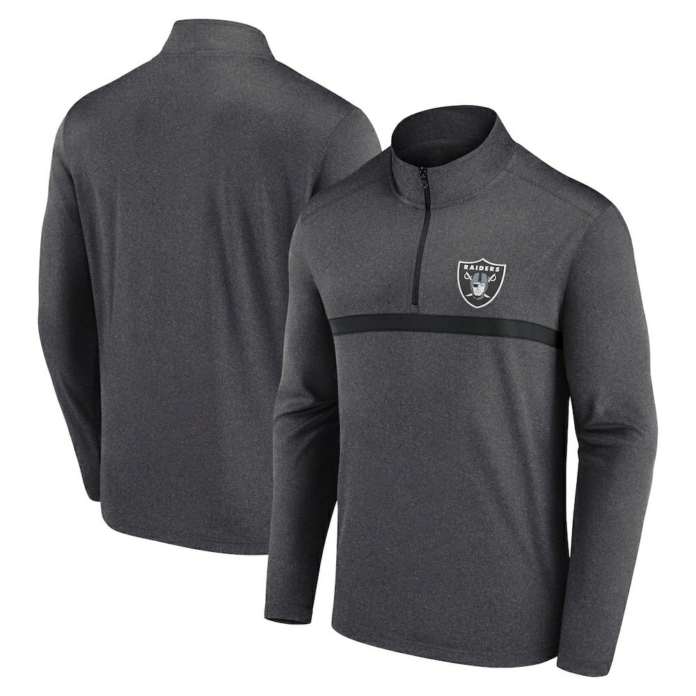 Las Vegas Raiders Head-to-Head Quarter-Zip Pullover - Charcoal - Fanatics