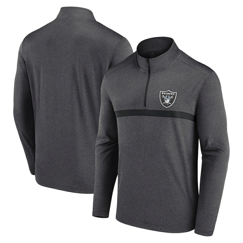 Las Vegas Raiders Head-to-Head Quarter-Zip Pullover - Charcoal - Fanatics