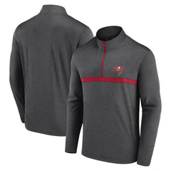 Tampa Bay Buccaneers Head-to-Head Quarter-Zip Pullover - Heather Charcoal - Fanatics