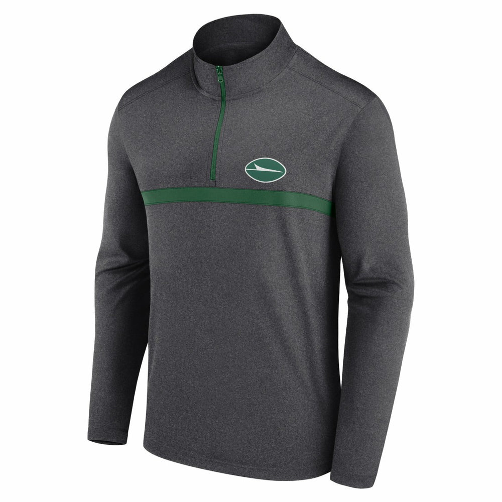 New York Jets Head-to-Head Quarter-Zip Pullover - Heather Charcoal - Fanatics