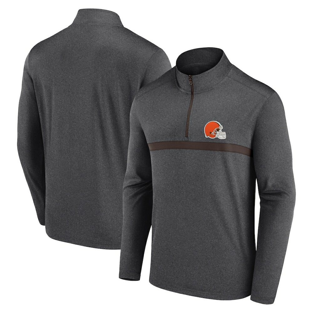 Cleveland Browns Head-to-Head Quarter-Zip Pullover - Charcoal - Fanatics