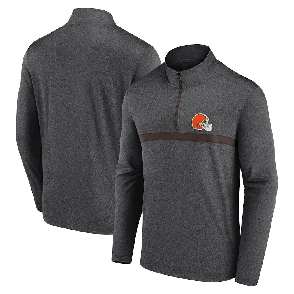 Cleveland Browns Head-to-Head Quarter-Zip Pullover - Charcoal - Fanatics
