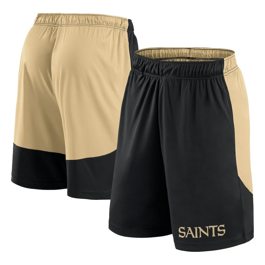 New Orleans Saints Launch Shorts - Black/Gold - Fanatics