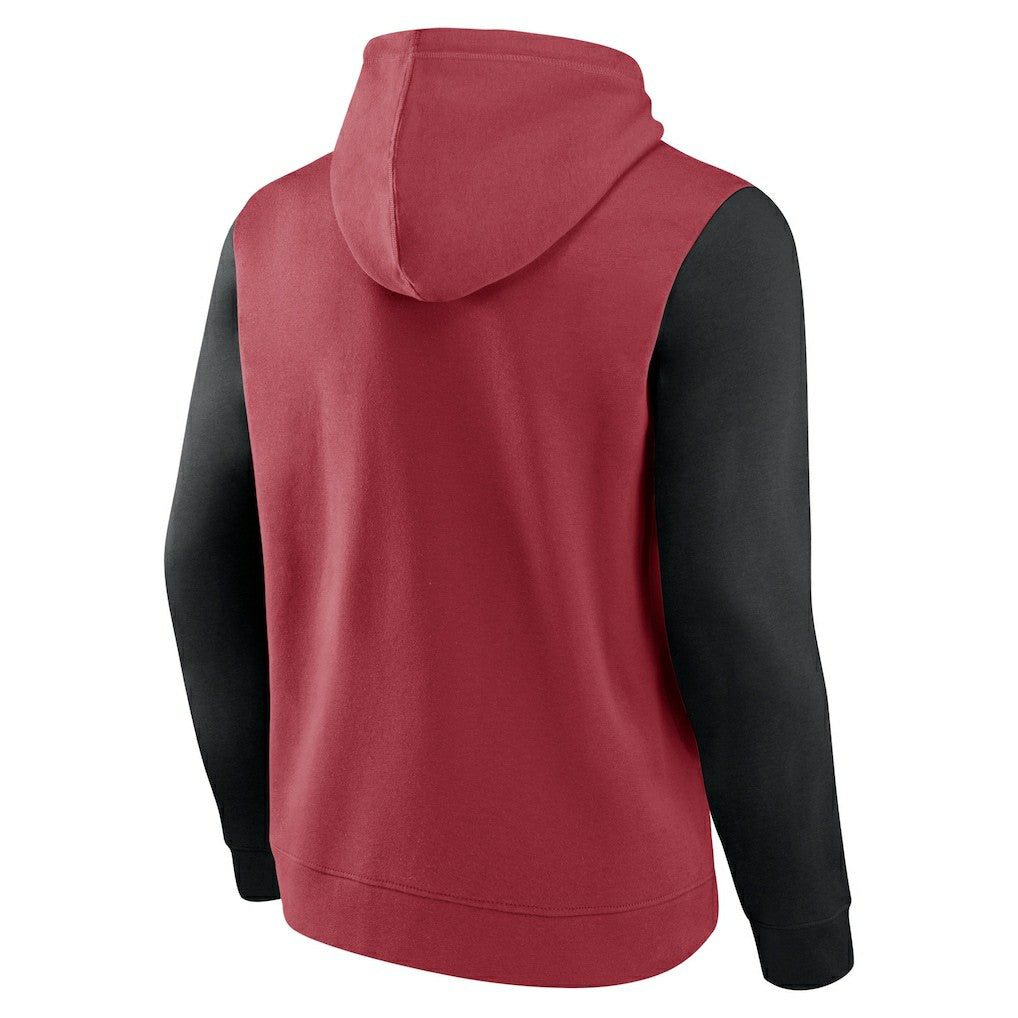Arizona Cardinals Outline Pullover Hoodie - Cardinal/Black - Fanatics