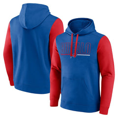 Buffalo Bills Outline Pullover Hoodie - Royal/Red - Fanatics