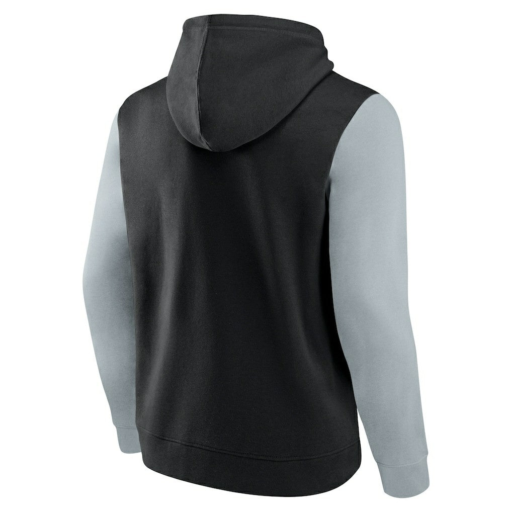Las Vegas Raiders Outline Pullover Hoodie - Black/Silver - Fanatics