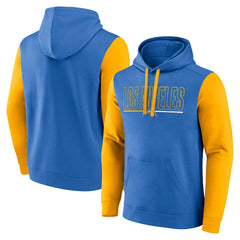 Los Angeles Chargers Outline Pullover Hoodie - Powder Blue/Gold - Fanatics