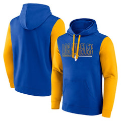 Los Angeles Rams Outline Pullover Hoodie - Royal/Gold - Fanatics