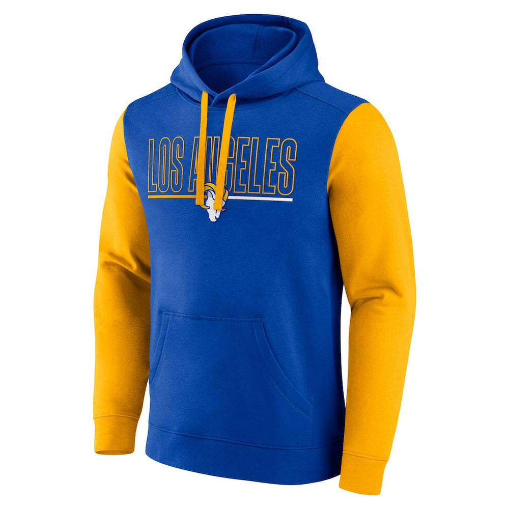 Los Angeles Rams Outline Pullover Hoodie - Royal/Gold - Fanatics
